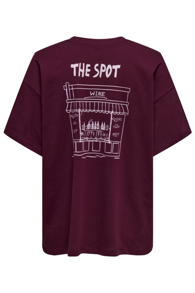 ONLVIVVI LIFE S/S LOVELY TOP JRS 15346761 Zinfandel/The shop